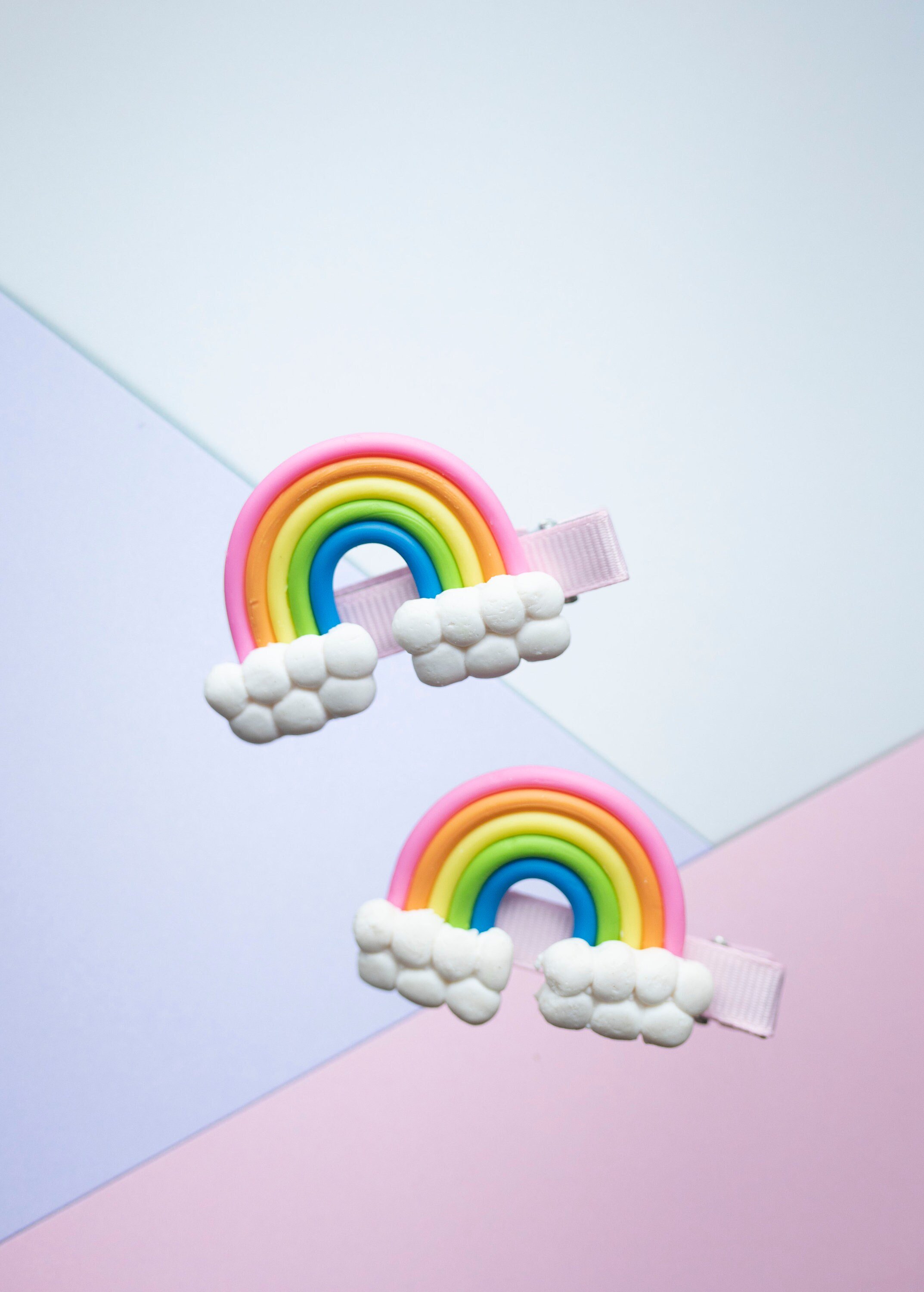 Set of 2 Rainbow Barrettes