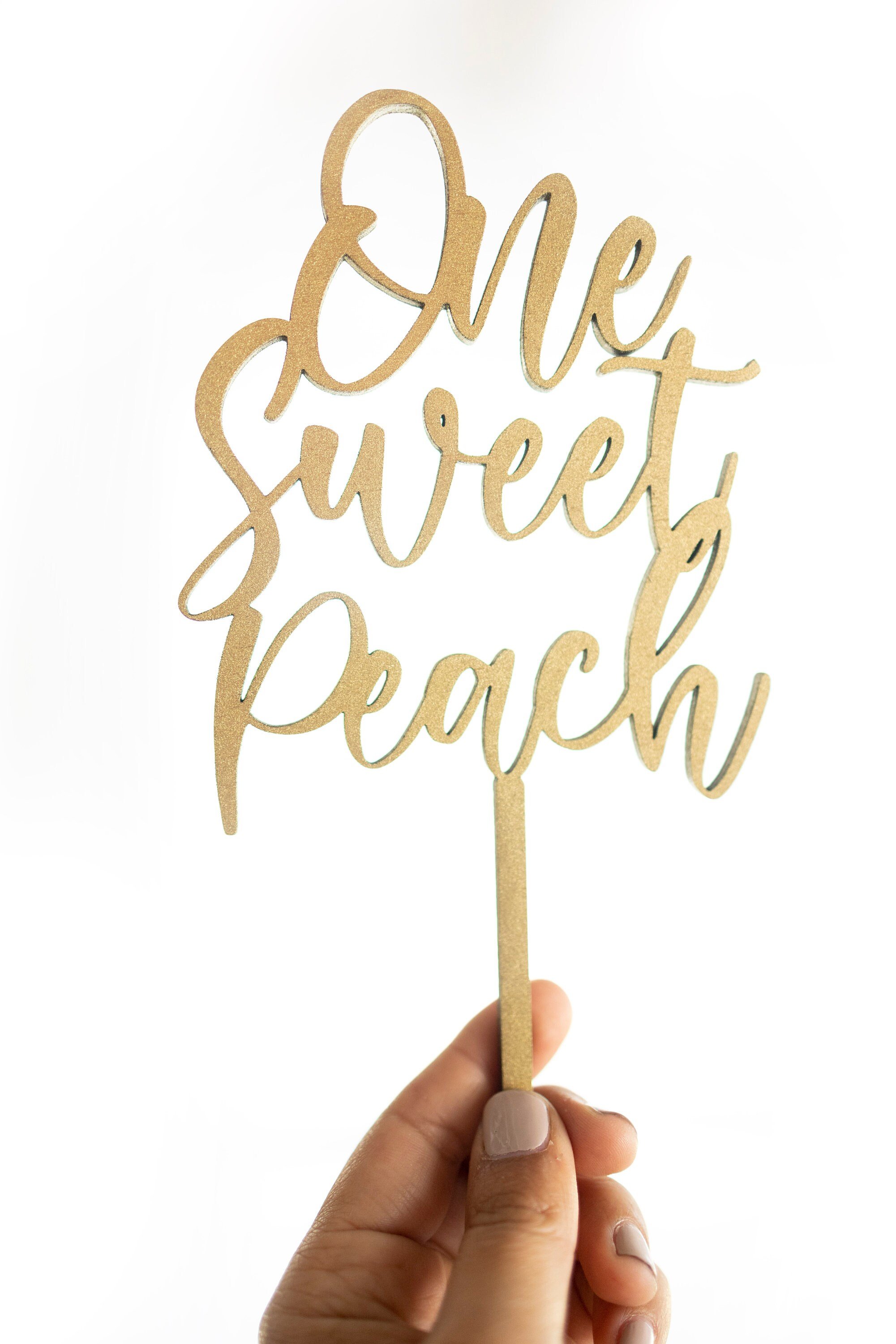 One Sweet Peach Cake Topper