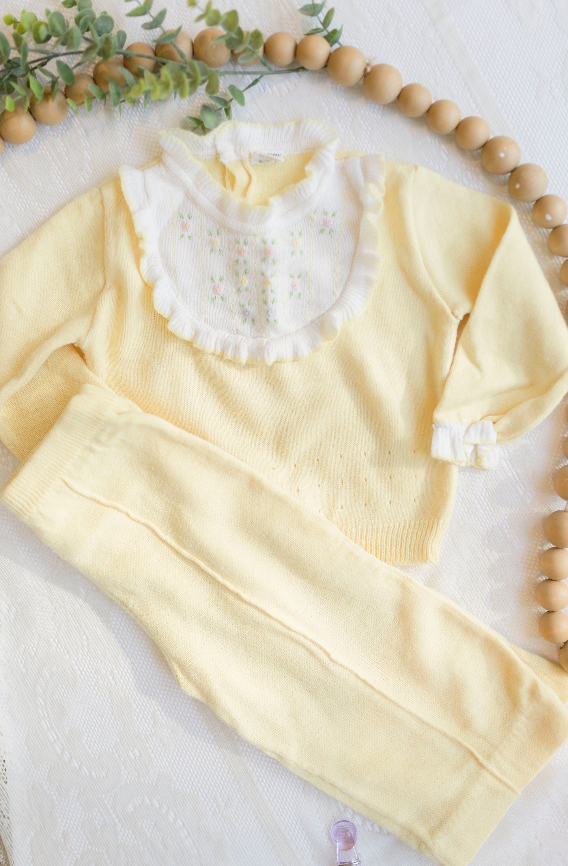 Vintage 2pc Toodle Time Knitted outfit 2T