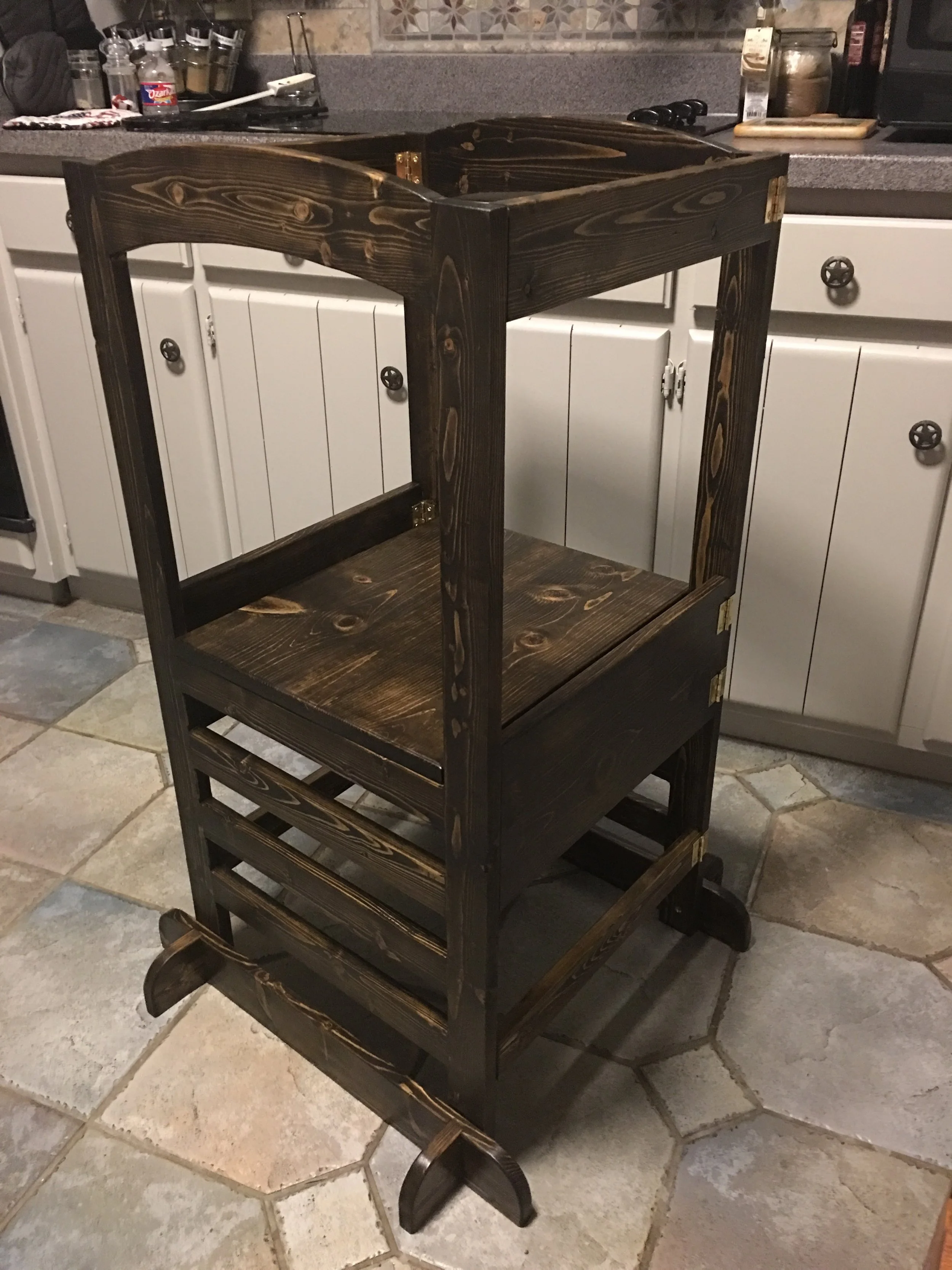 The Learning Tower (White Pine, dark stain)