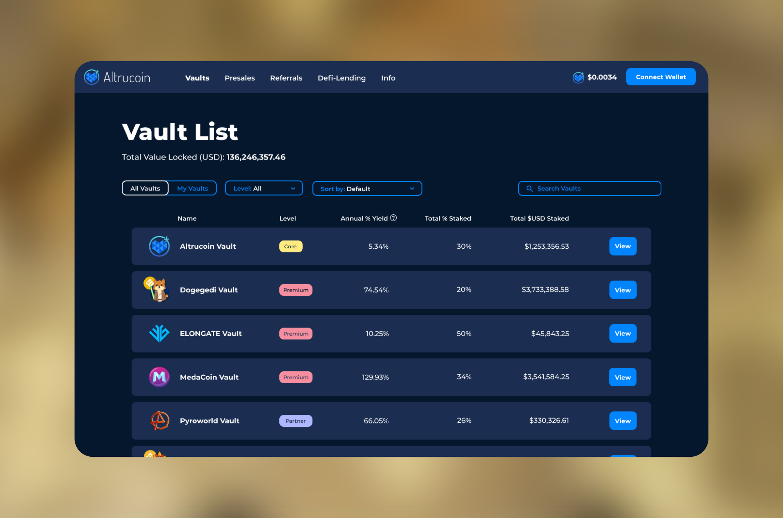 Explore and filter cryptocurrencies based on preferences before investing.
