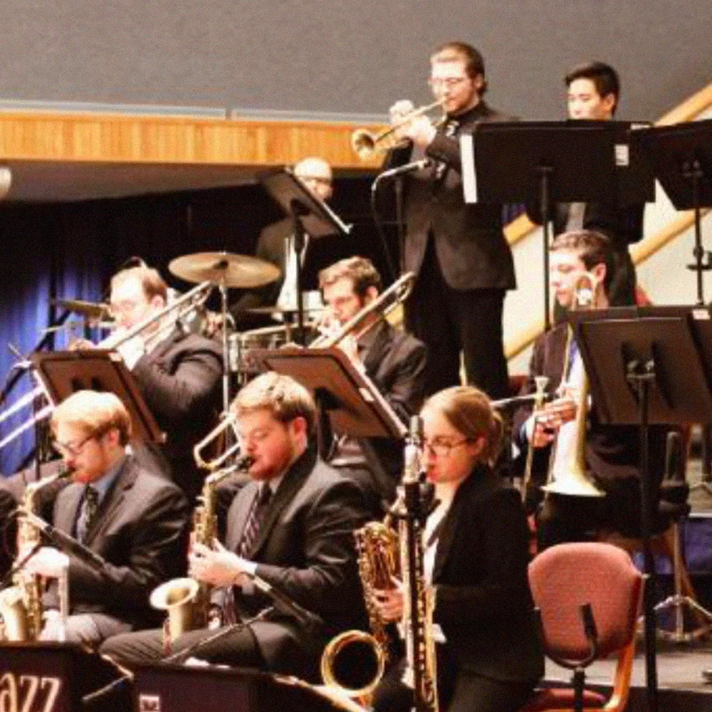 The Duquesne Jazz Ensemble performed during the concert, The Music of Billy Stray- horn, on Friday, Nov. 2, which donated its proceeds to the Tree of Life synagogue. Olivia Higgins/Staff Photographer