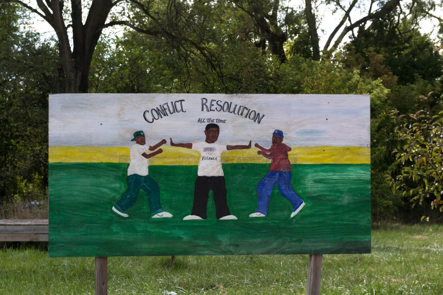 Handmade Conflict Resolution Sign