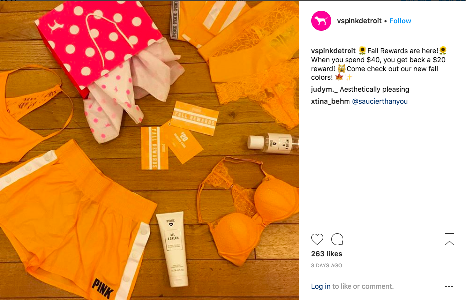 Social Media Post @VSPinkDetroit