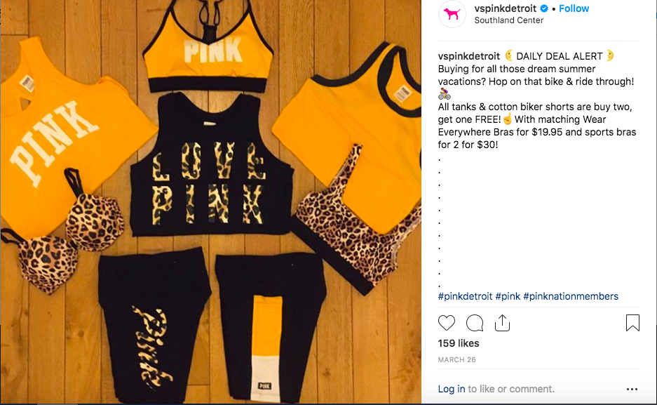 Social Media Post @VSPinkDetroit