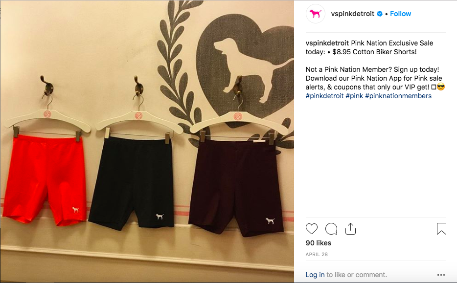 Social Media Post @VSPinkDetroit