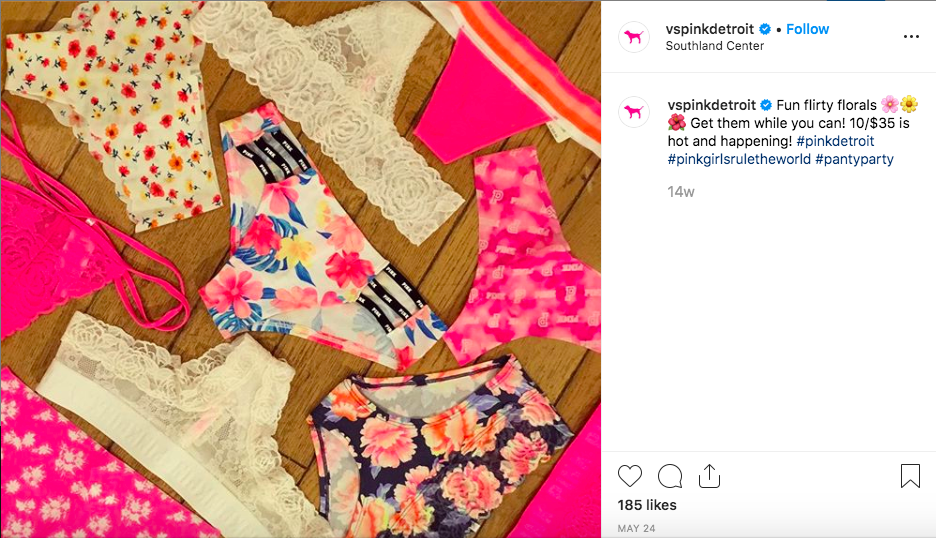 Social Media Post @VSPinkDetroit