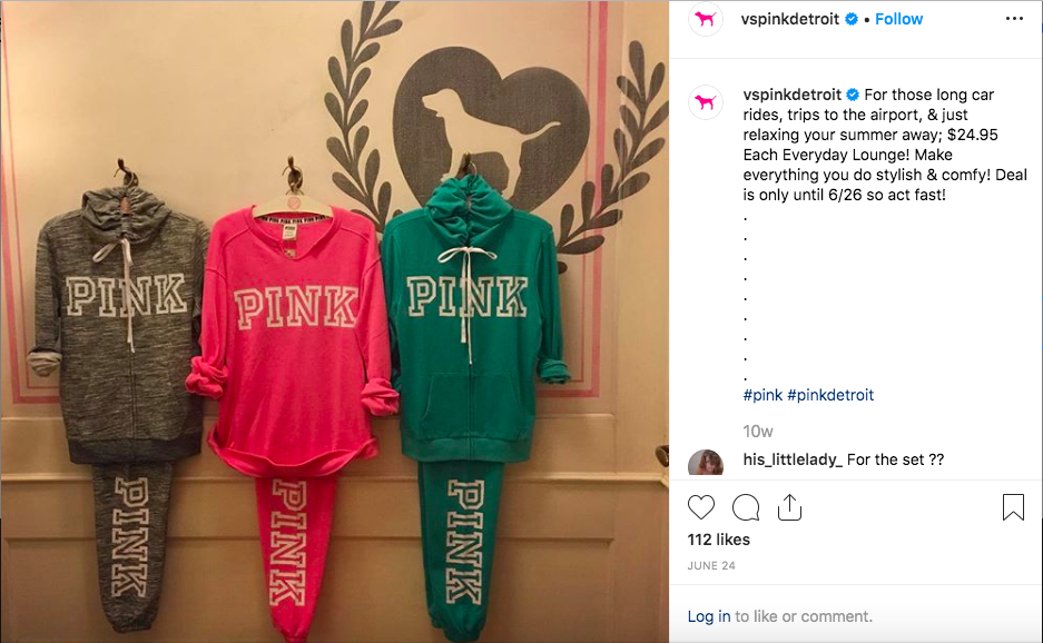 Social Media Post @VSPinkDetroit