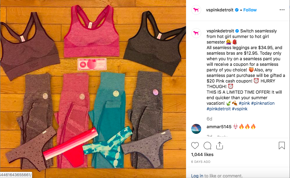 Social Media Post @VSPinkDetroit