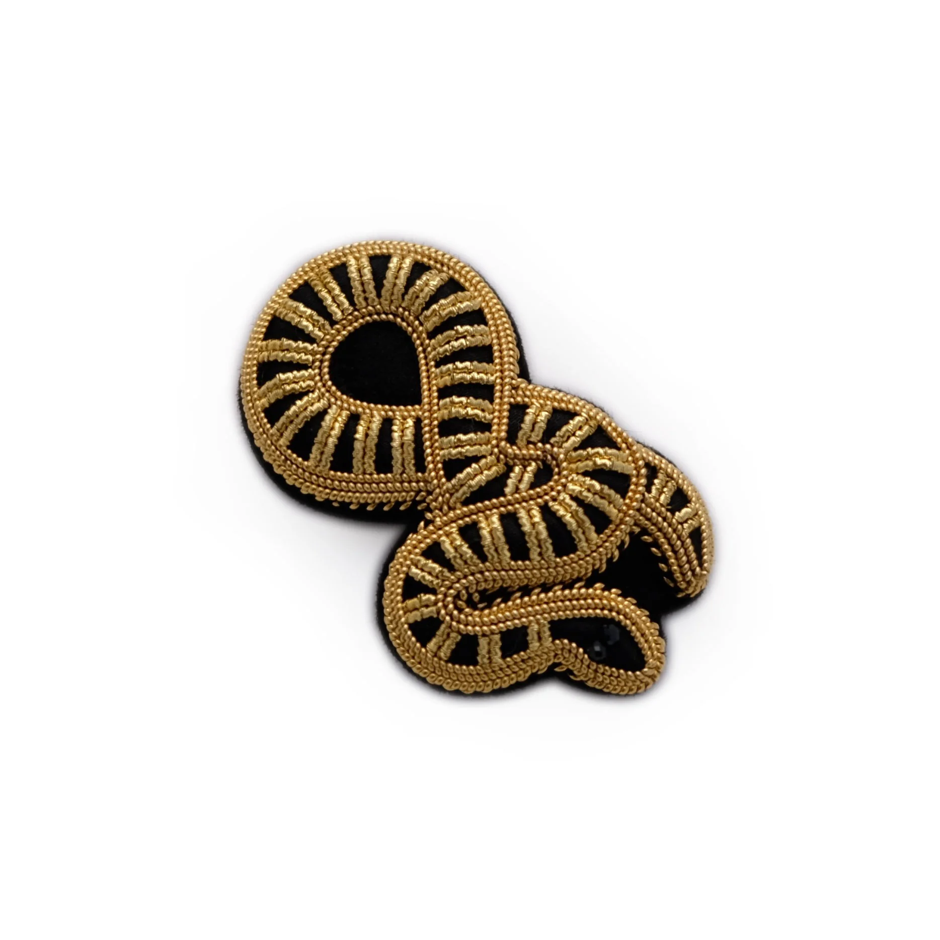 Serpent Stripe Twist Brooch
