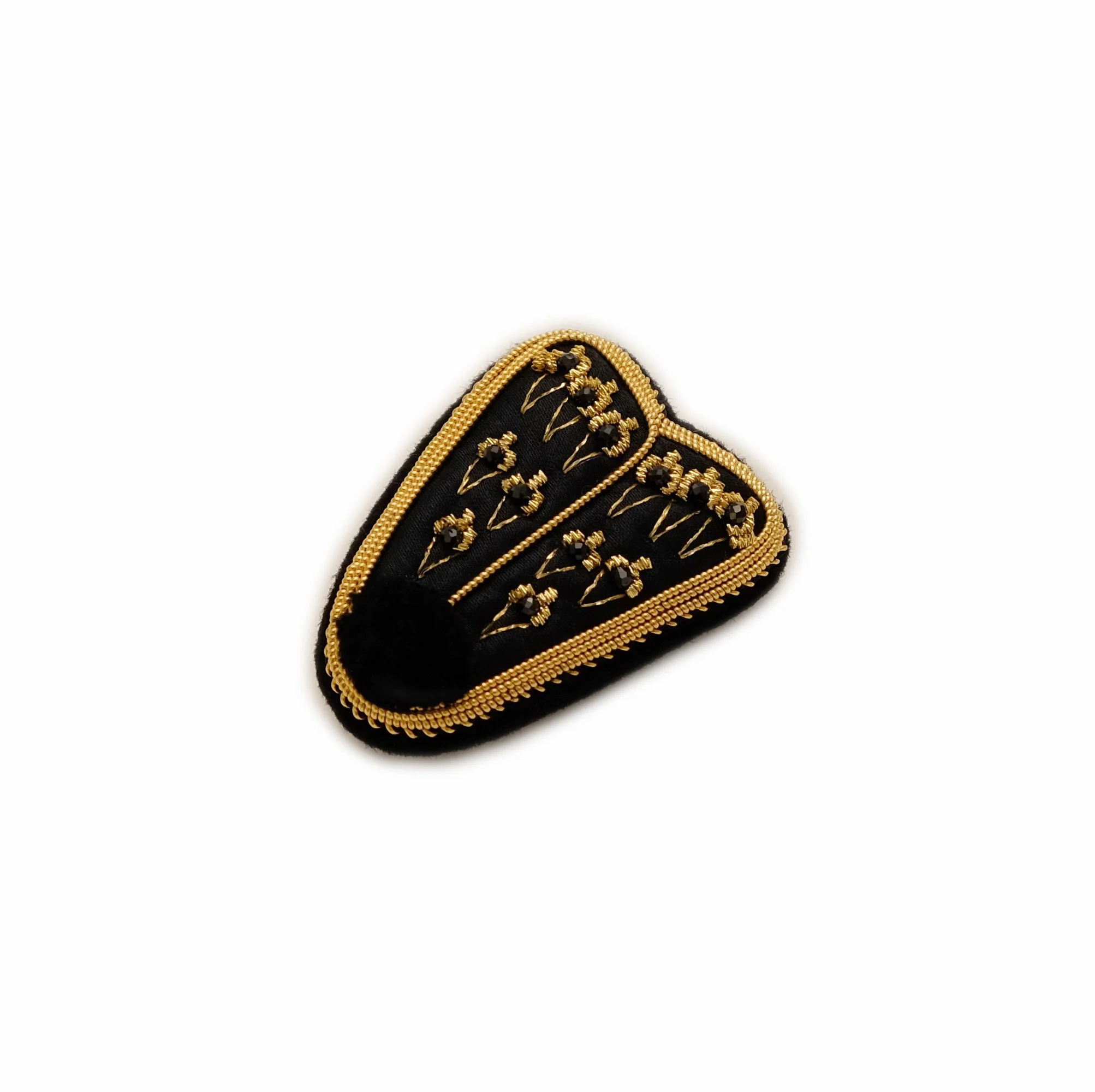 Moth Brooch Black Garnet