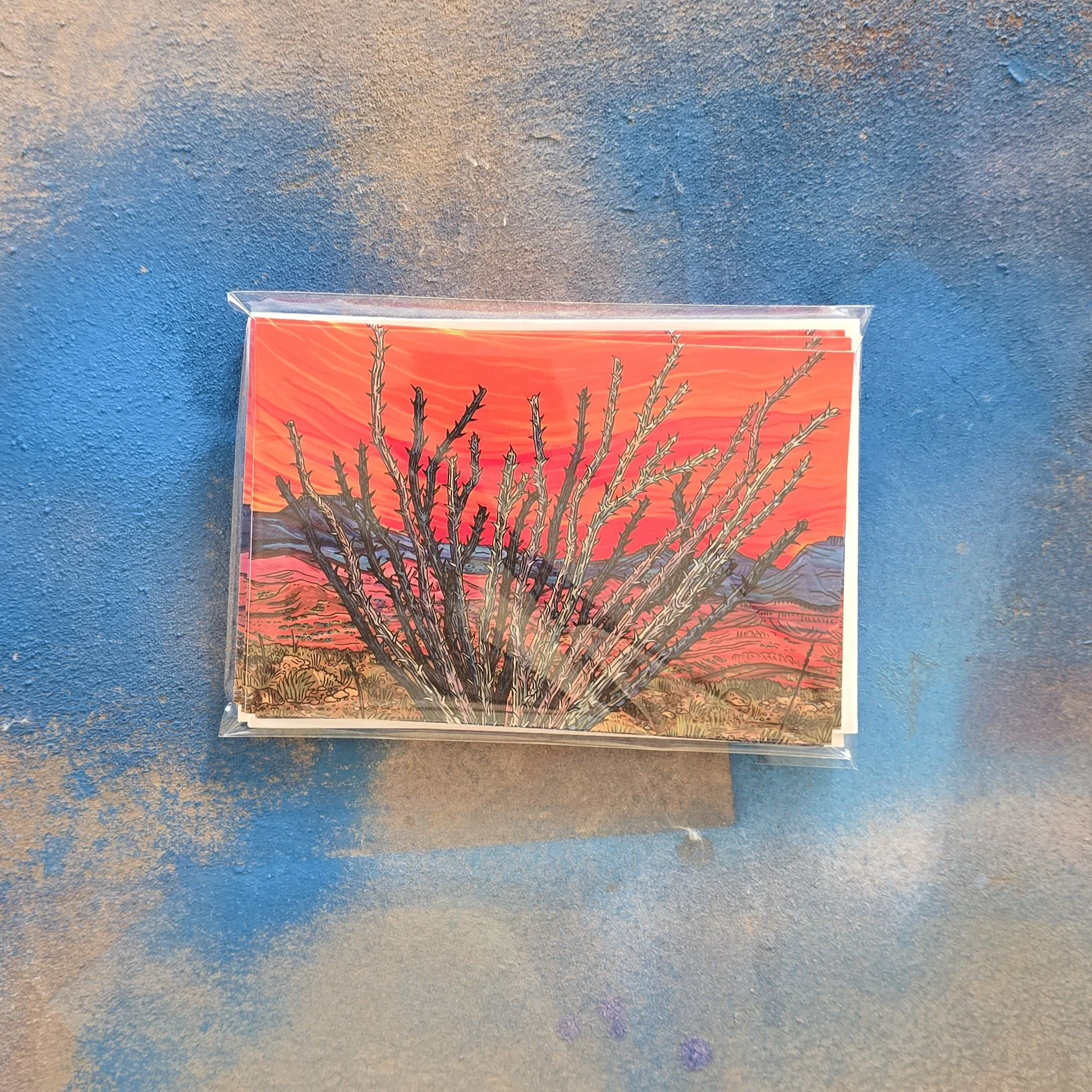 Cards: Big Bend Ocotillo Sunset Card Pack (5 per pack)