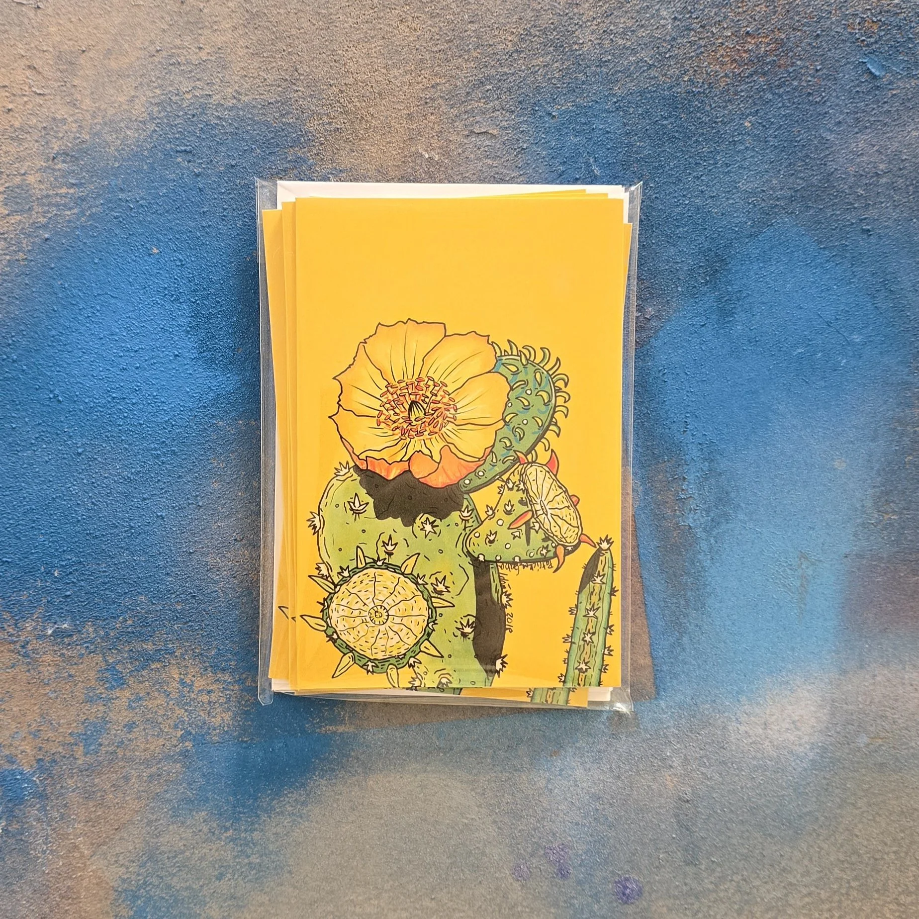 Cards: Yellow Prickly Pear Card Pack (5 per pack)