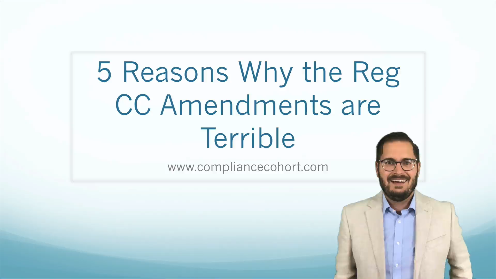 5 Reasons Why the New Reg CC Amendments are Terrible!