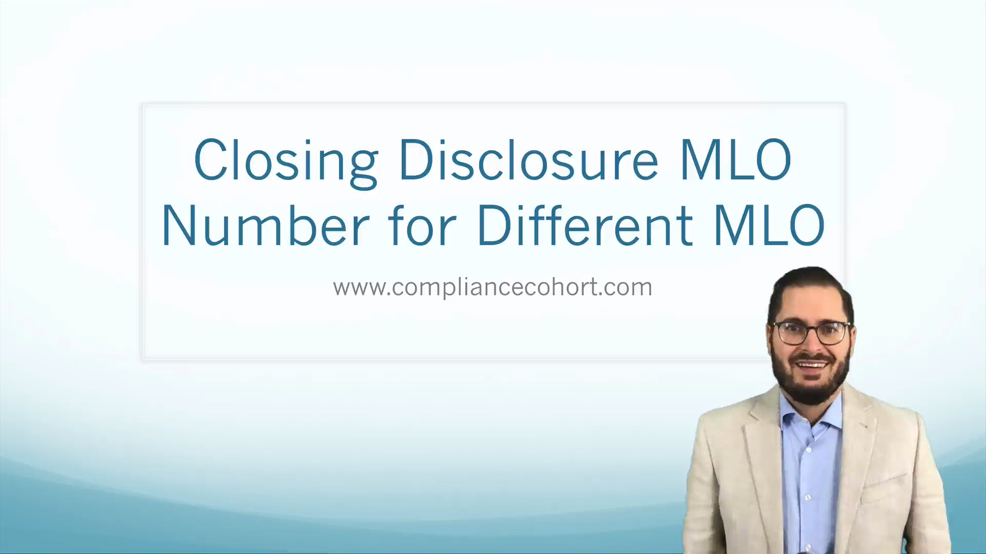 Closing Disclosure NMLS Number for Different MLO