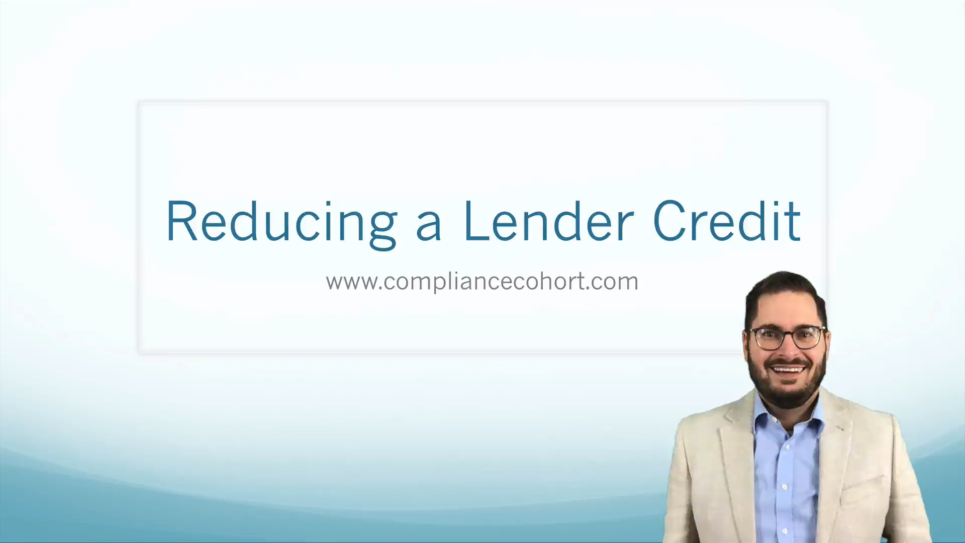 Changing a Lender Credit