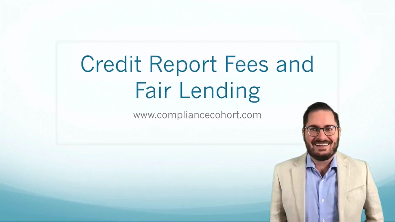 VIDEO: Credit Report Fees and Fair Lending