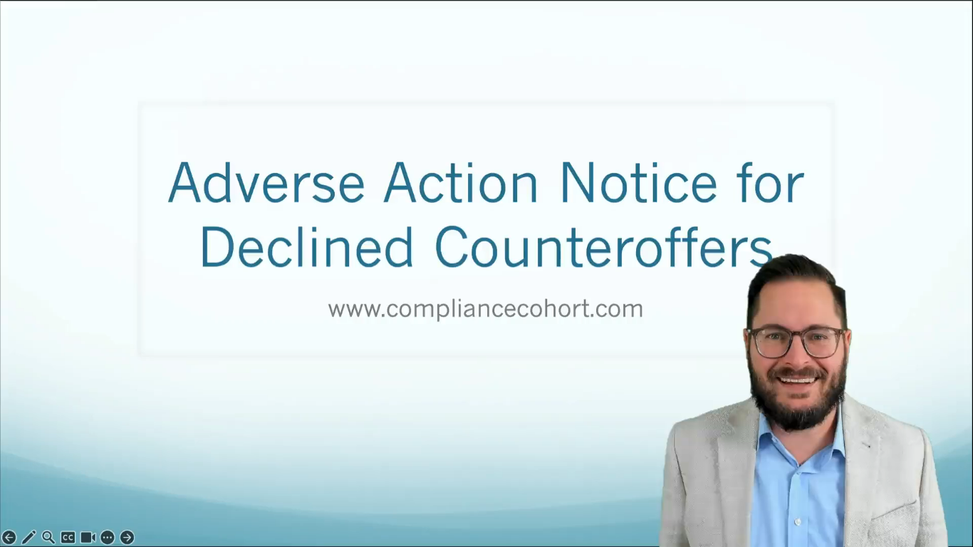 VIDEO: Adverse Action for Declined Counter Offer