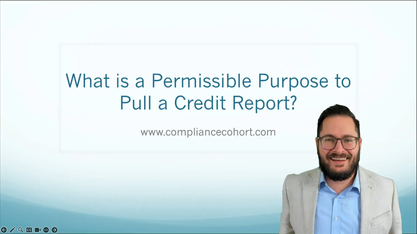VIDEO: What is a Permissible Purpose to Pull a Credit Report