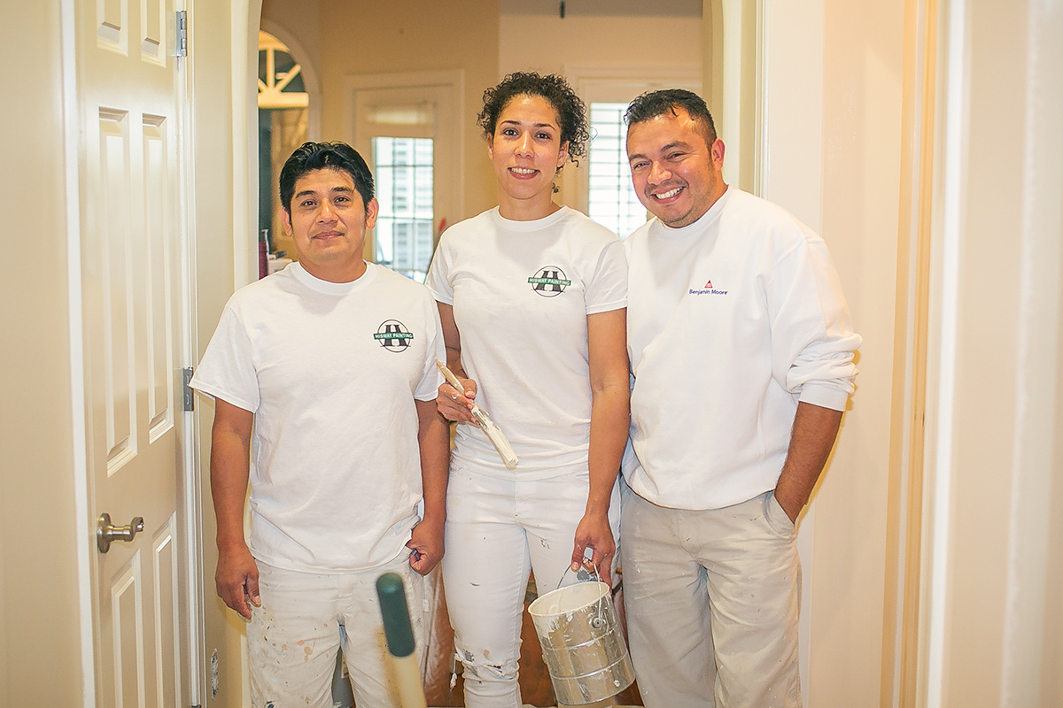 Efren, Isis, and Mauricio - long time employees and members of our painting crew