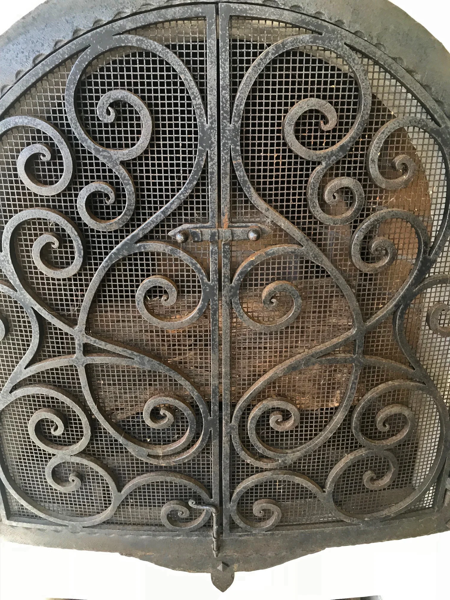 Small fireplace gate door