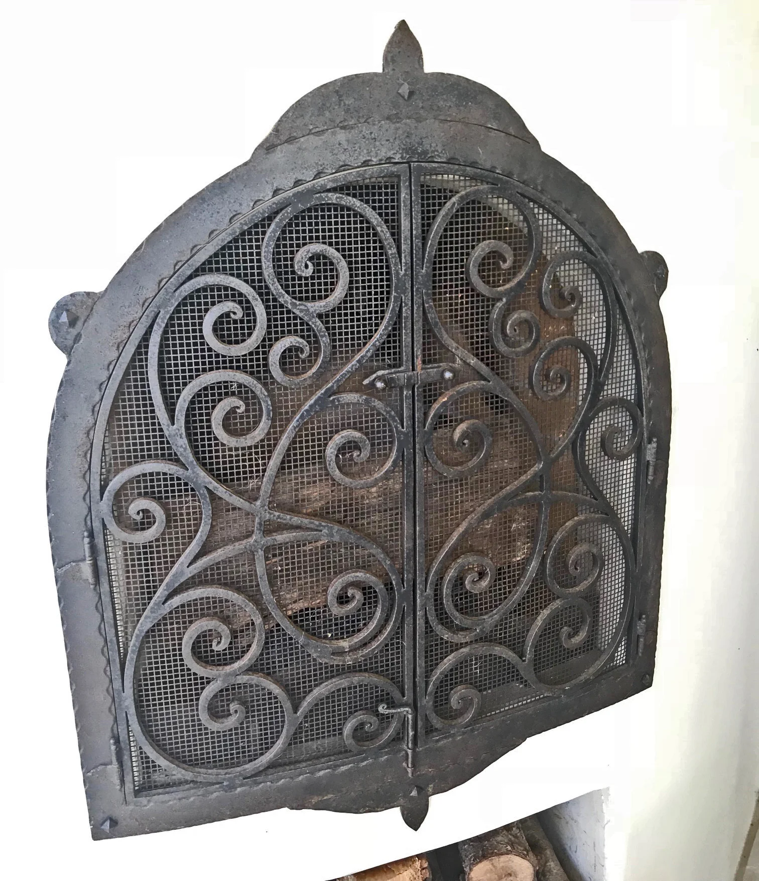 Small Decorative Wrought Iron Fireplace Gate Door
