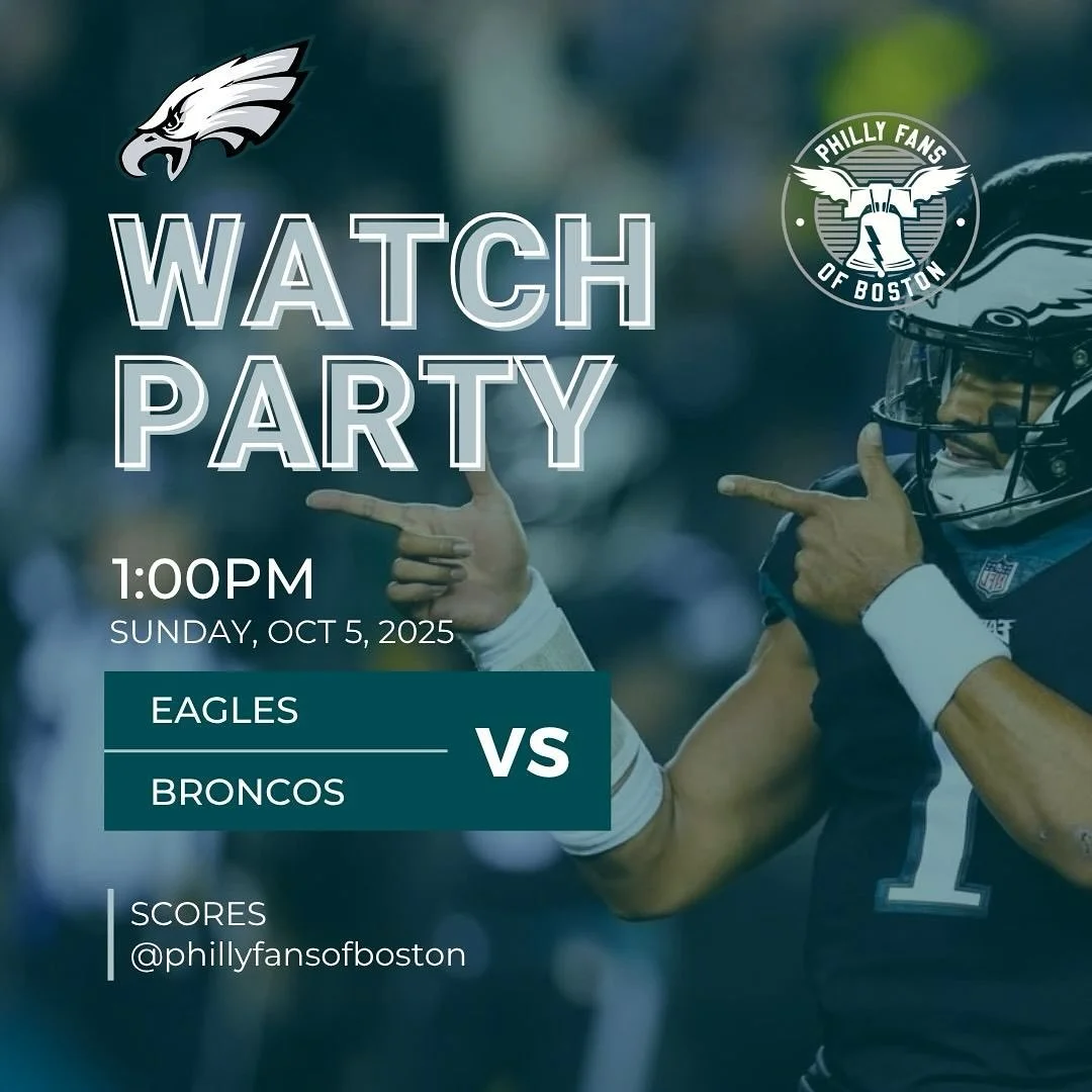 🦅GAME WATCH ANNOUNCEMENT🦅

2025 Week 4
Eagles vs Broncos
Sunday October 5, 2025
1:00pm kickoff, doors at 11am

@scoresboston 166 Canal St., steps from TD Garden

Both floors, no reservations!

Take a moment to appreciate this all time run our Birds