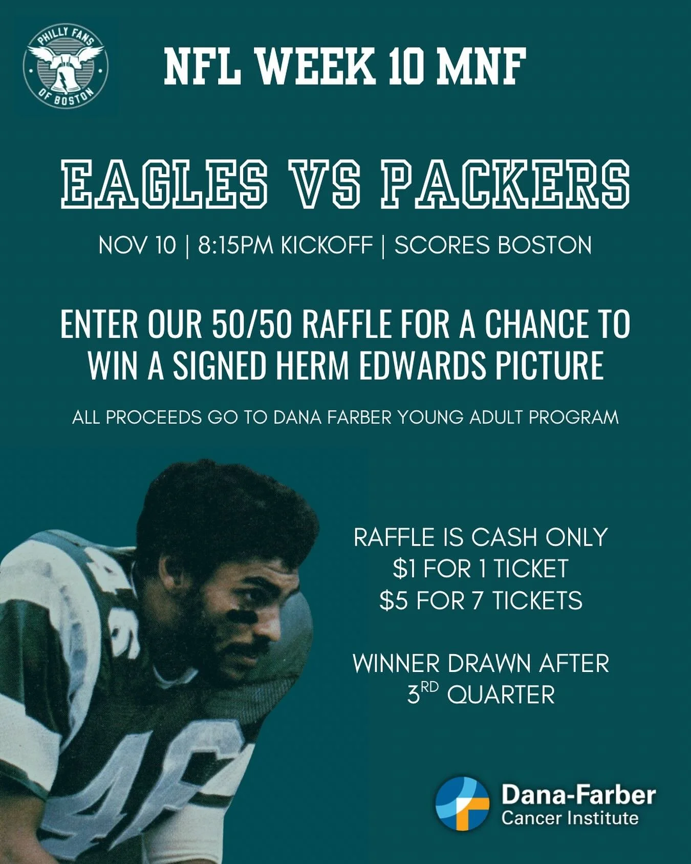 It may be Monday, but it&rsquo;s still GAME DAY 🦅🦅🦅

Philly Fans of Boston, it&rsquo;s time to get in gear after that Bye week and come back stronger than ever. TONIGHT, we watch your #1 NFC Philadelphia Eagles take on the cheesy Green Bay Packers