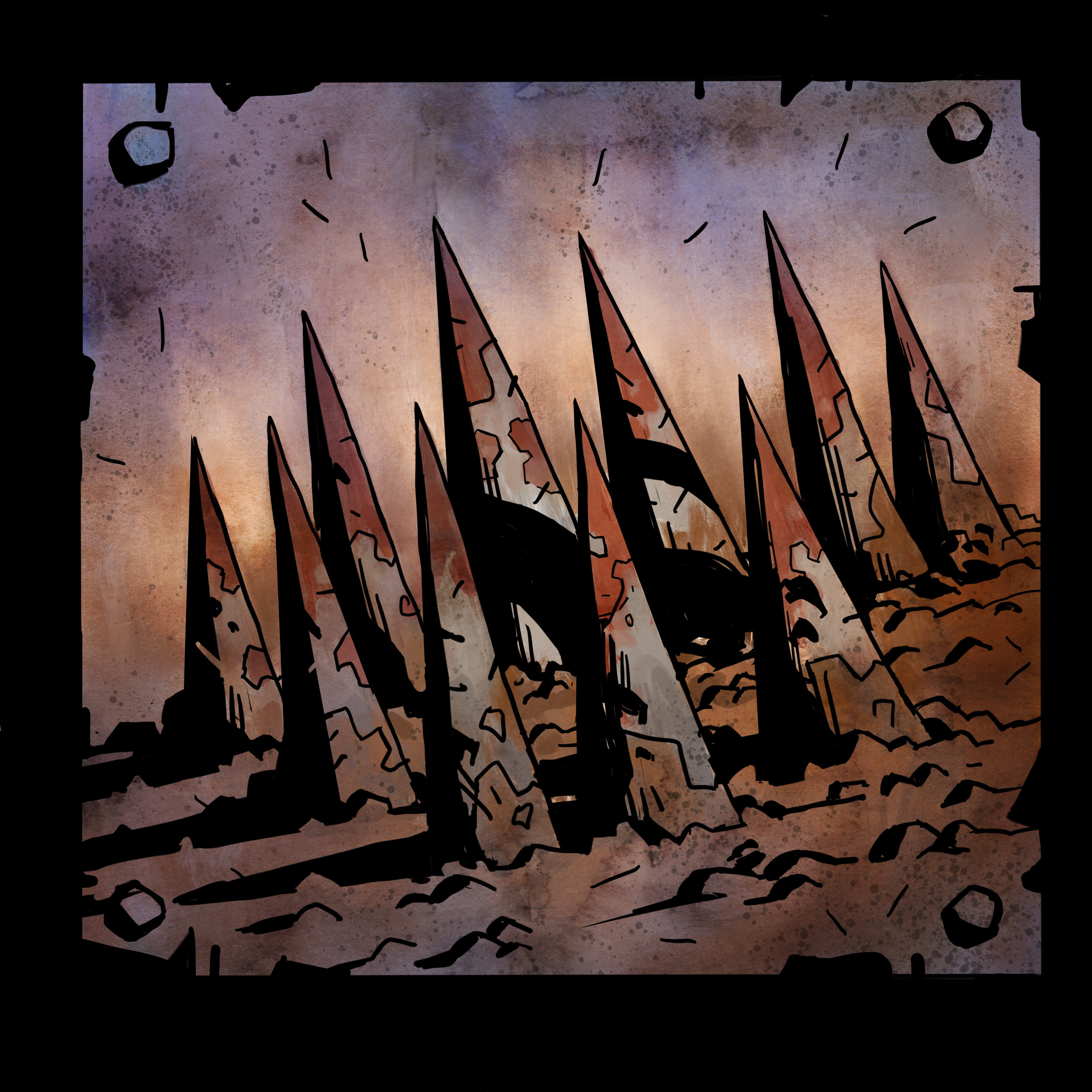 Rusted Pike Trap that impales your enemy, even enemies that attempt to leap over them.