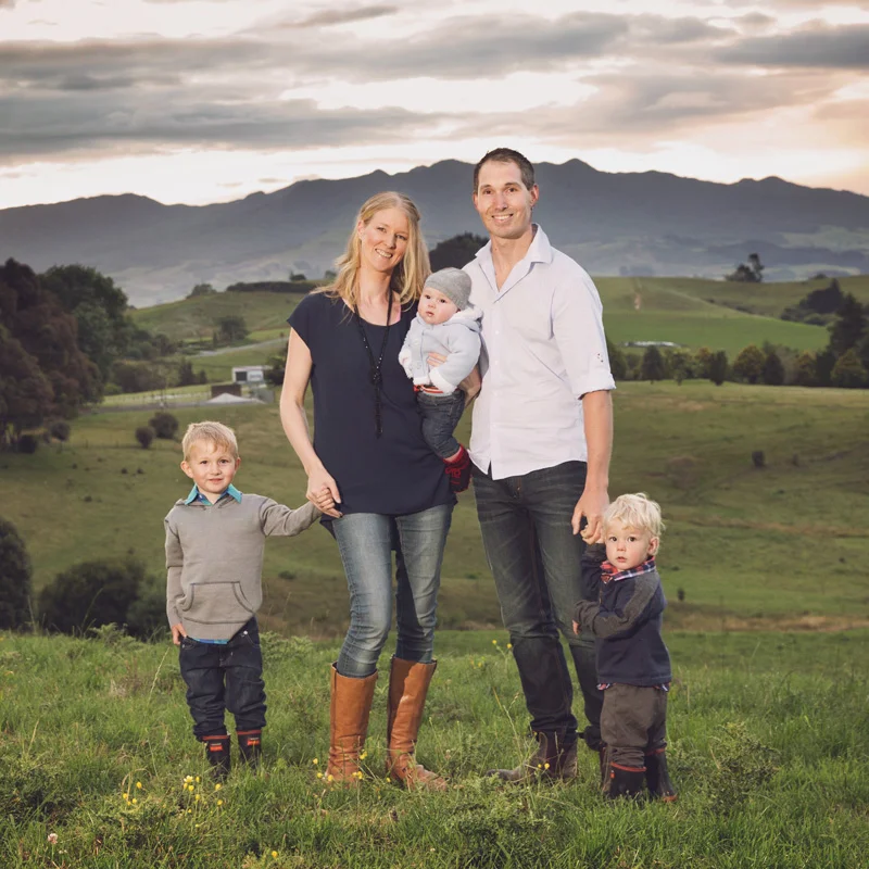 From left to right Lachlan, Sarah, Beauden, Scotty, Zach.  Photo by Kim Howells Photography of Te Awamutu.