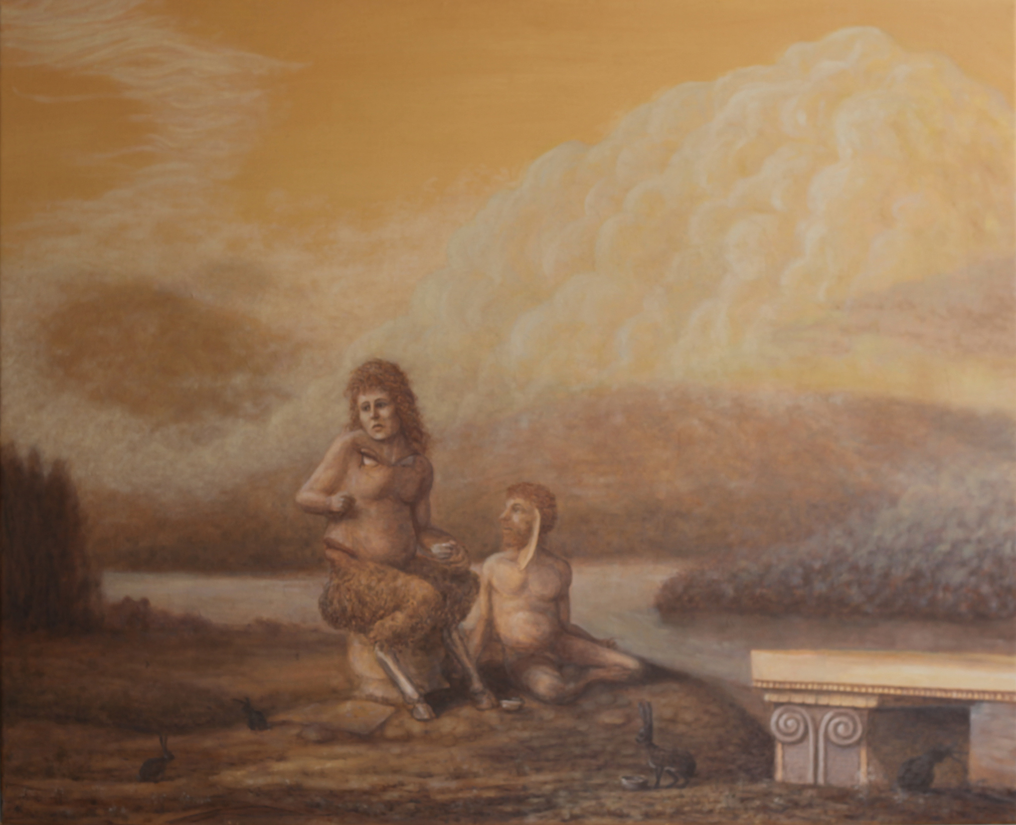 Pan and Tmolus watching Apollo's departure