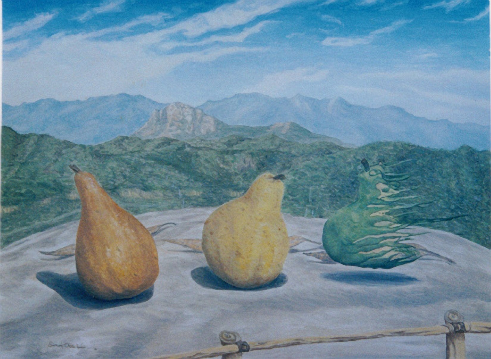 The Disintegration of a Pear, oil on copper 40x30cm, private collection