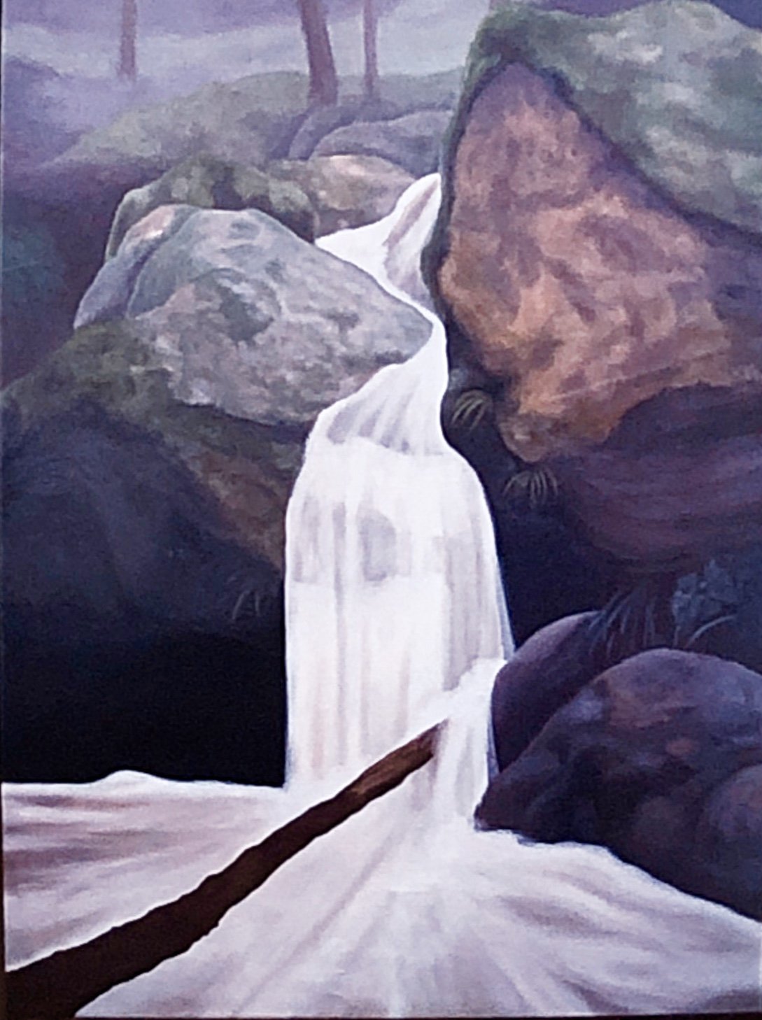 Waterfall, oil on linen, 42”x60”, private collection