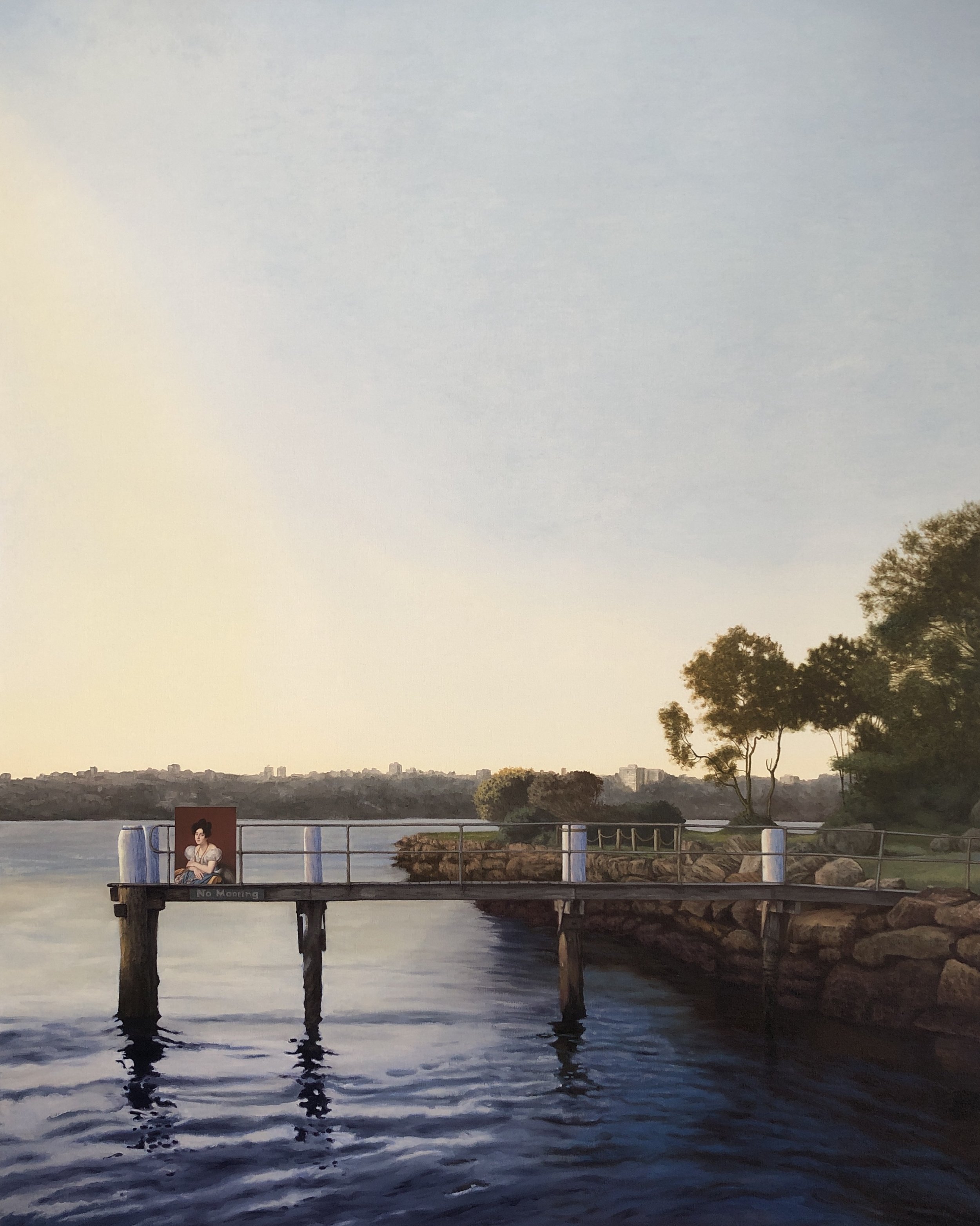 "No Mooring" (Romantic Freedom), oil on linen 42"x52" (private collection)