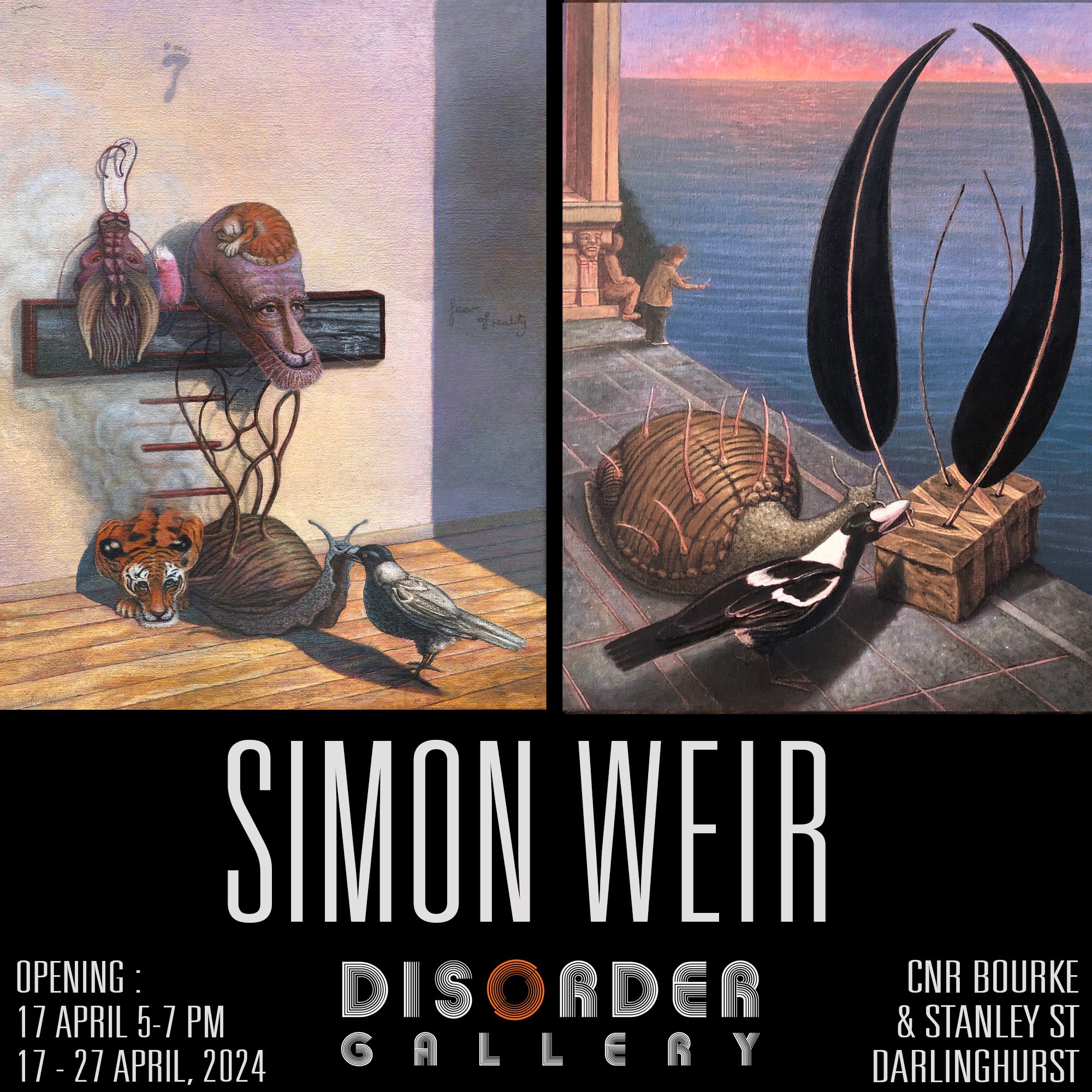 New Solo Exhibition at Disorder Gallery, Opens Wednesday April 17, 5-7pm.