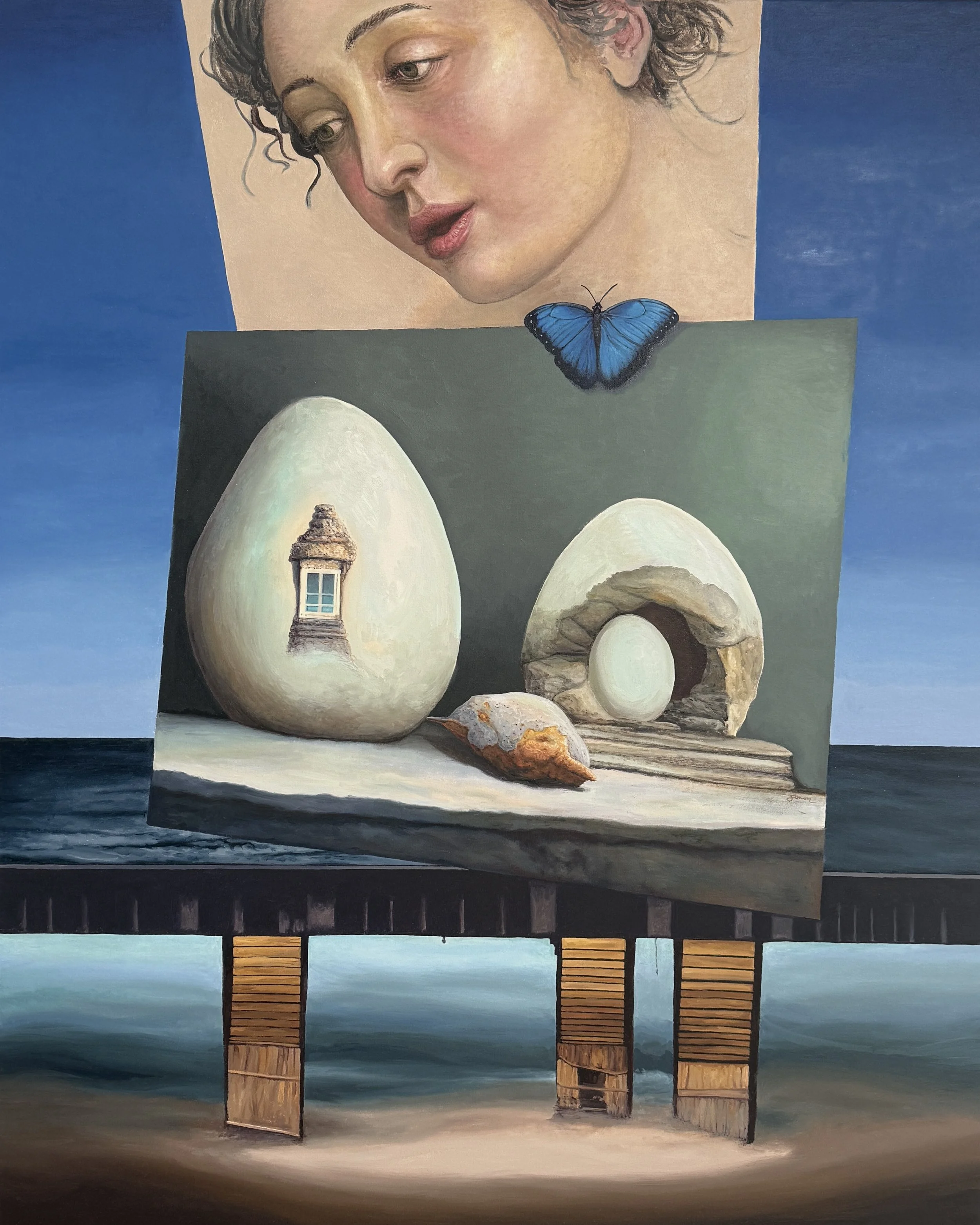 Mannequin (Spectral Apparition), oil on linen,  80x100cm