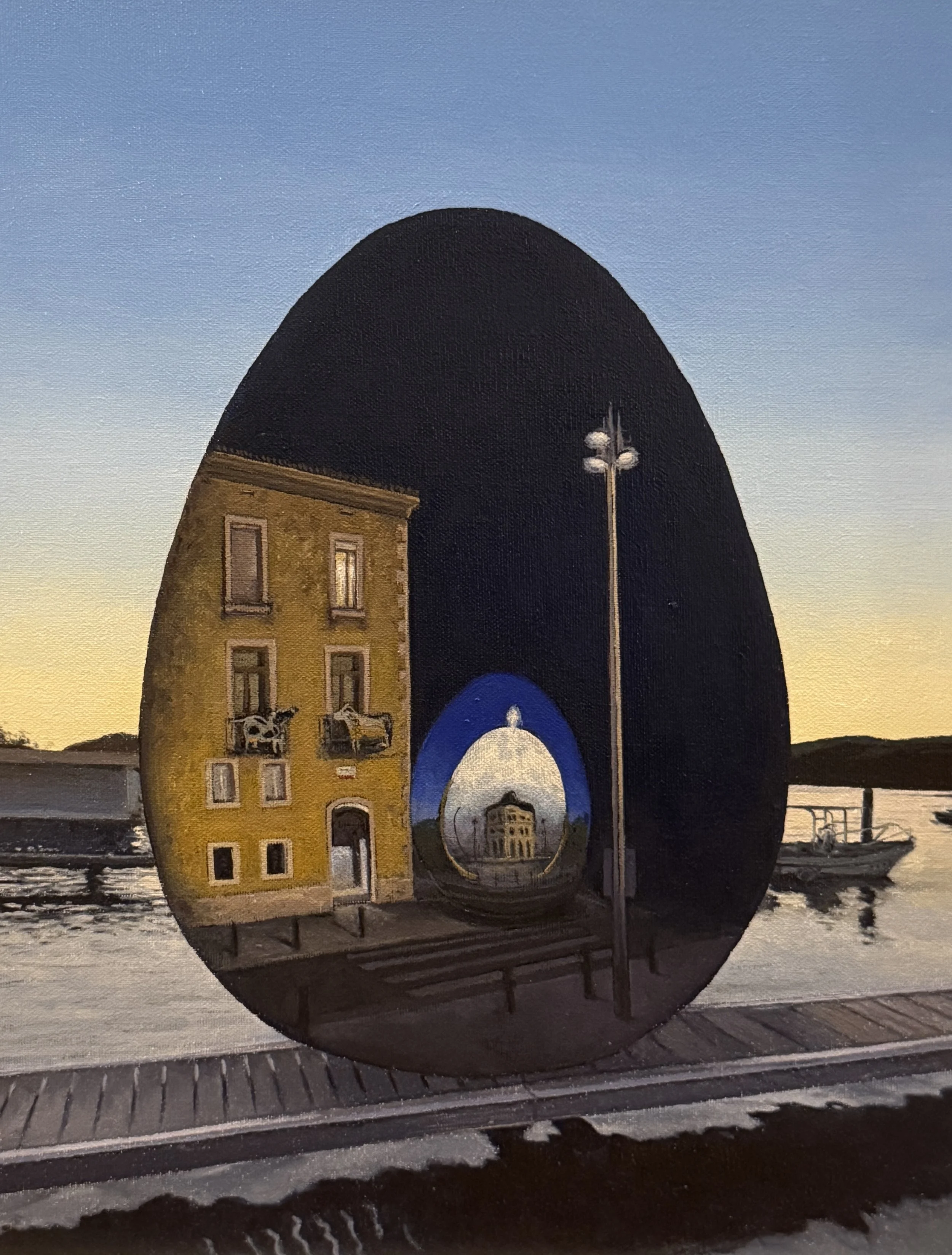 Invisibility, oil on linen on board 27x35cm