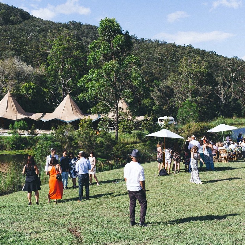 GOLD COAST FARMHOUSE Reception: Tipi, Marquee Guests standing: 150