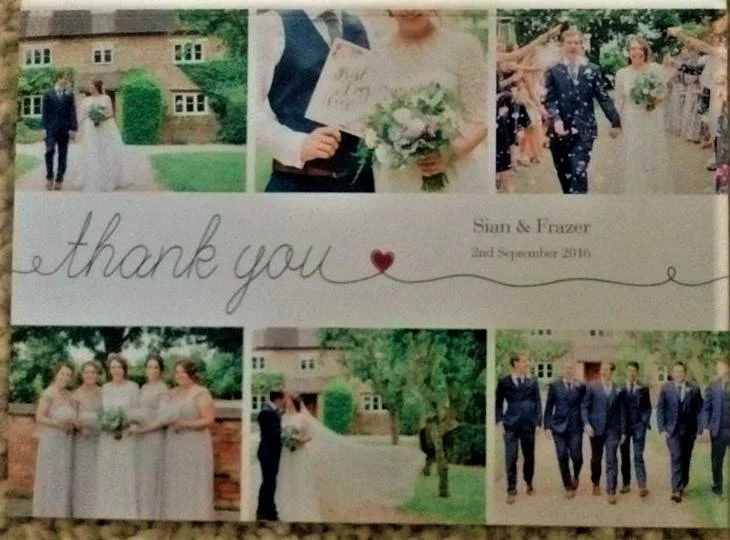 Thank you from Sian and Frazer's Dodmoor House wedding