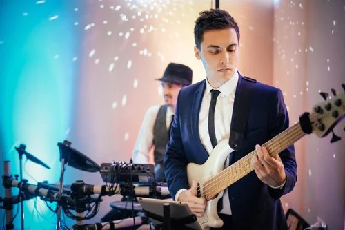 Taylormade's rhythm section at Julie and Ian's wedding at Blackwell Grange