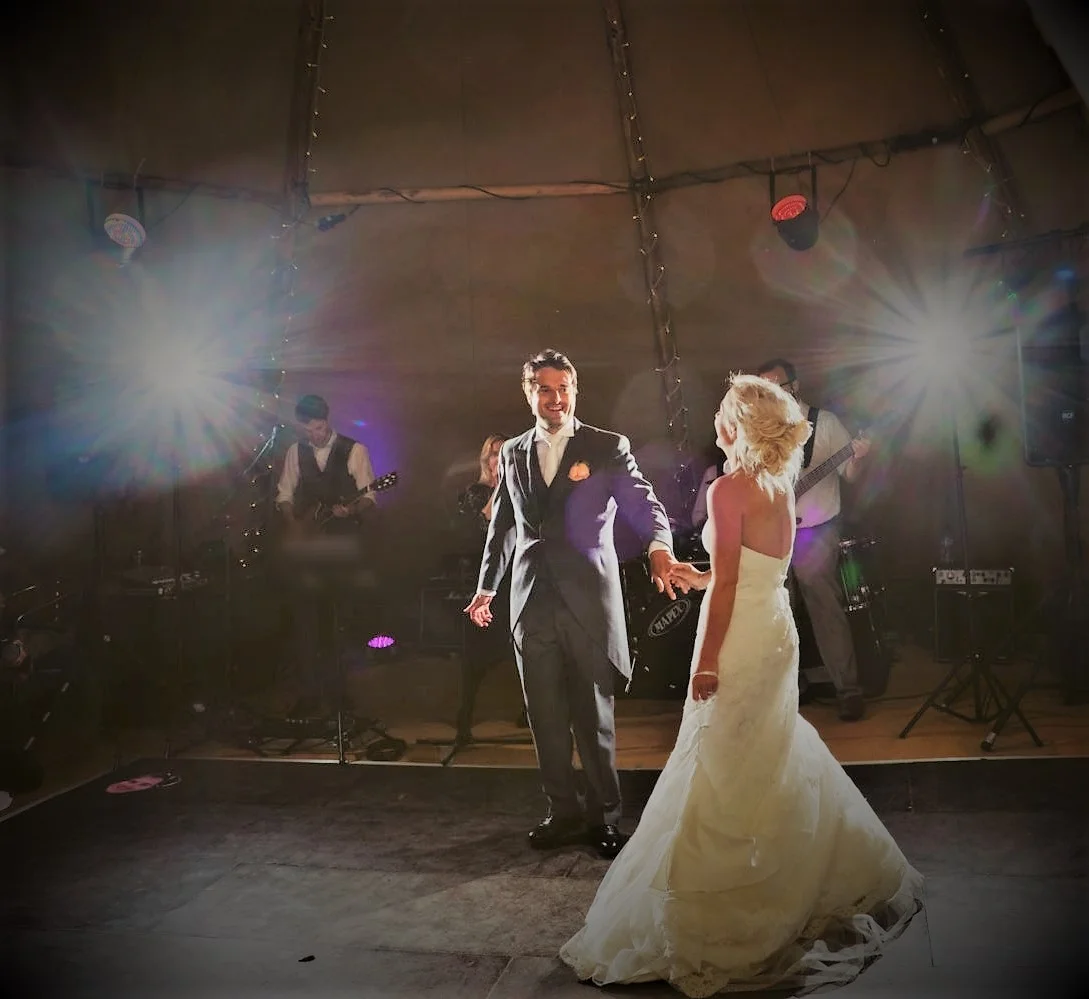 Performing Katie and Stephen's First Dance 'Everywhere' by Fleetwood Mac at their tipi wedding in Leicestershire