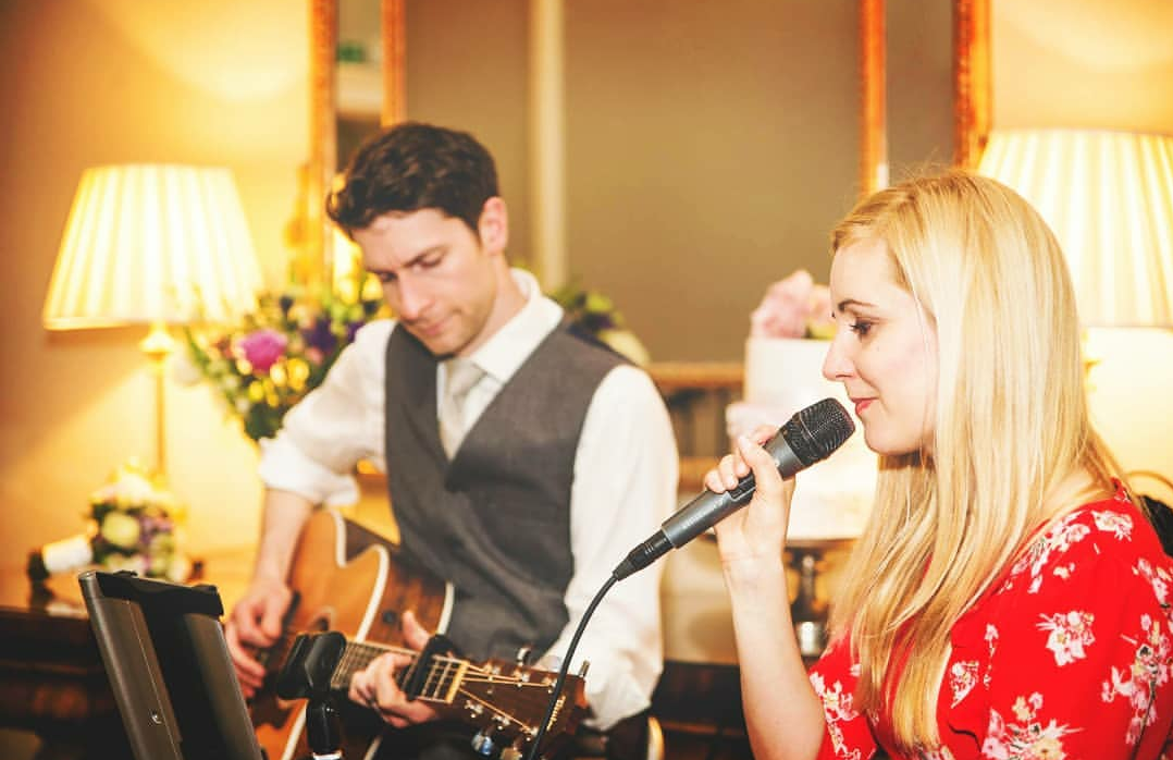 Taylormade Acoustic Duo performing at Lydia and Ben's Wedding