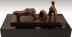 Henry Moore bronze sculpture