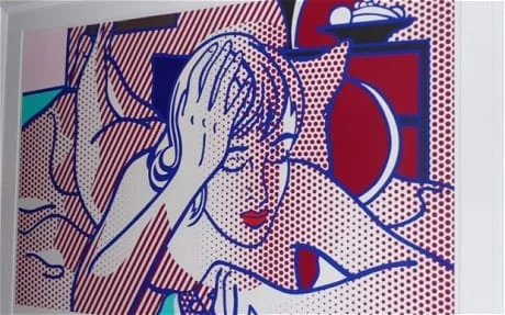 The Lichtenstein artwork Thinking Nude image is shown as released by the New York City Police Department