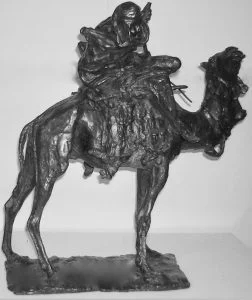 Bronze statue, Man Riding a Camel