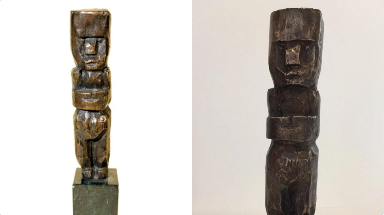 Pablo Picasso, La Poupée , 1964, Bronze with dark brown patina, Sculpture, 8 3/4 inches (22.22 cm)