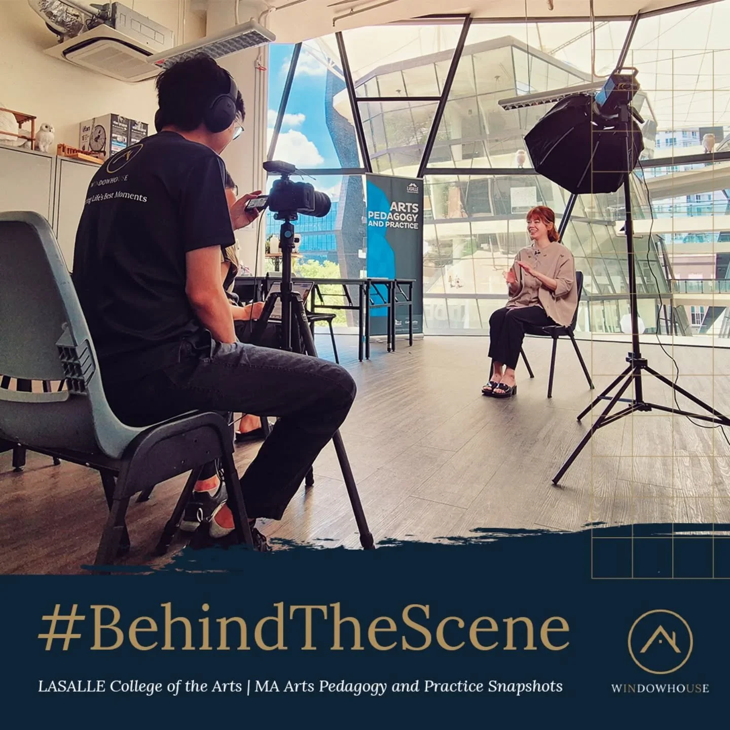 Here&rsquo;s a sneak peek at our setup for LASALLE College of the Arts Snapshots! 🎬💼 We&rsquo;re proud to support such inspiring storytelling. Need professional video production support? Reach out to us today and let's bring your vision to life!

#