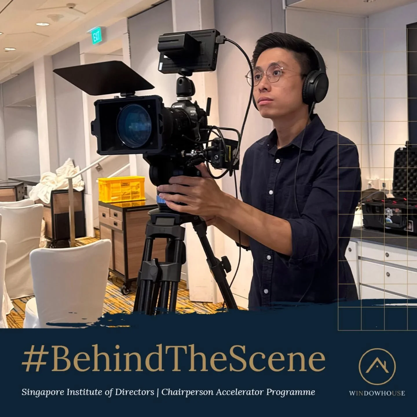 Our camera operator in action during an interview for The Chairperson Accelerator Programme with The Hoffman Agency. 🎬 Looking for high-quality video production? Let&rsquo;s bring your story to life&mdash;visit Windowhouse Media today!

#windowhouse