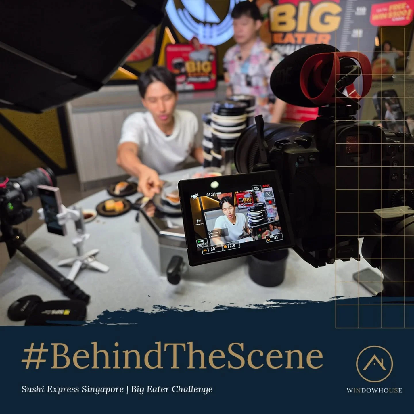 Here&rsquo;s our camera doing what it does best at the Big Eater Challenge at Sushi Express Singapore! It&rsquo;s a joy to capture the magic behind the scenes. Want to create unforgettable content from your events? Let&rsquo;s work together to make i
