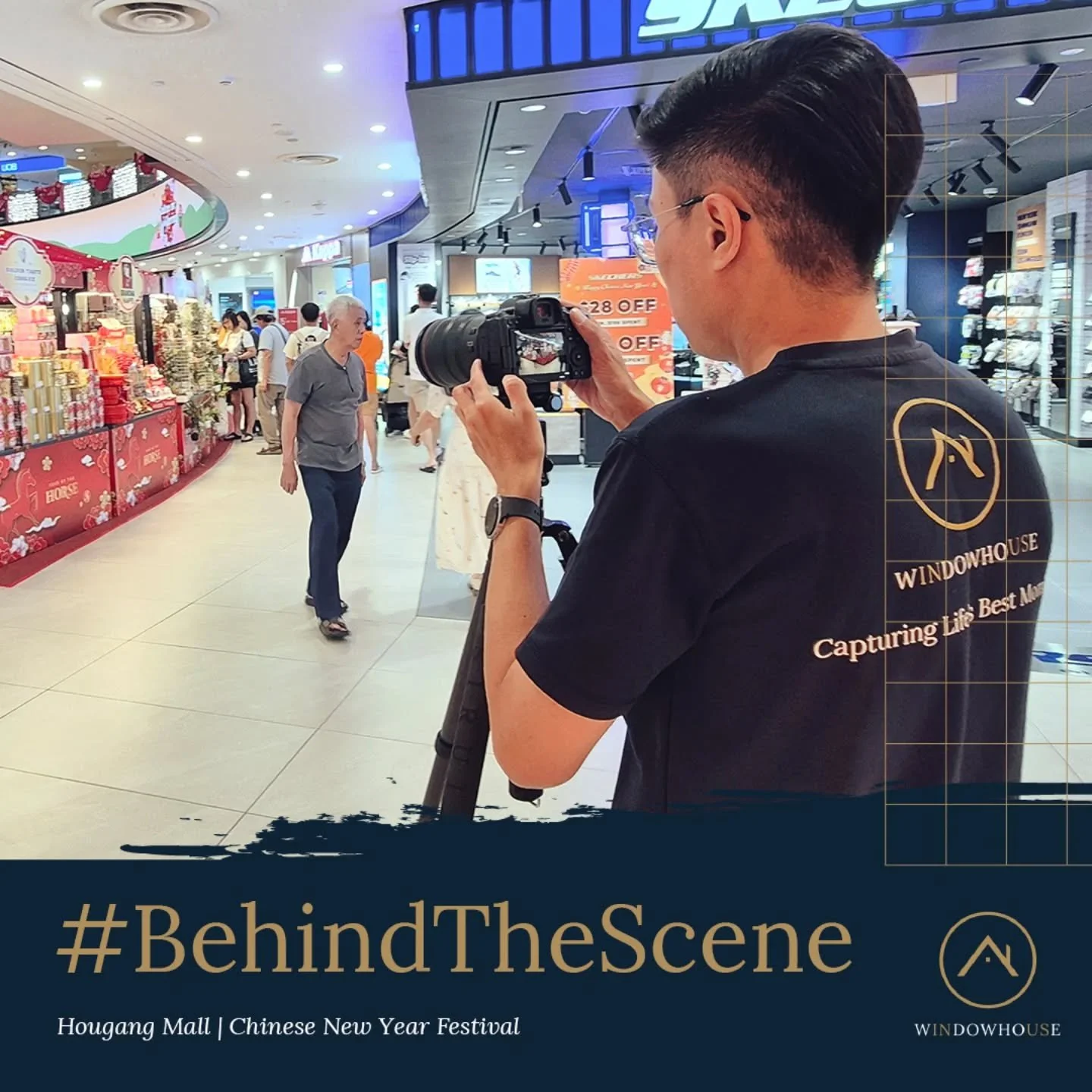 Behind the scenes with our photographer at Hougang Mall, preserving the moments that matter. Want event coverage that captures the vibe? Let&rsquo;s make your next event unforgettable. 📸✨

#windowhousemedia #corporatesg #promotional #videography #si